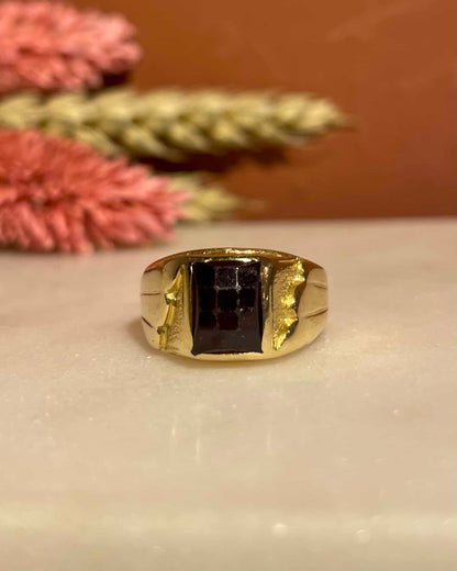 Chevalière Grenat 0.70 carat &quot;Méloé&quot; - Elliade Paris