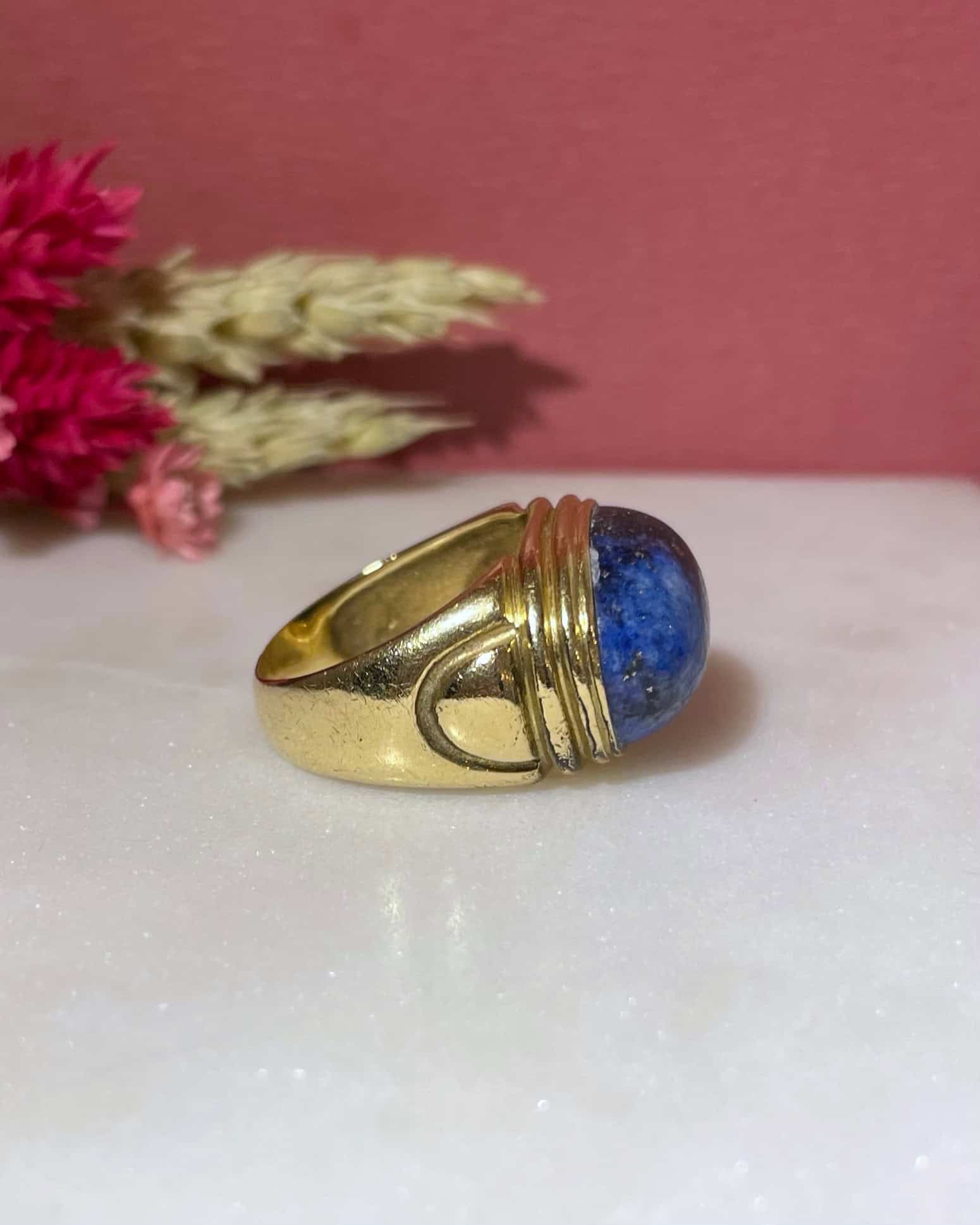 Bague Lapis-Lazuli 11,60 carat &amp; or "Molie"