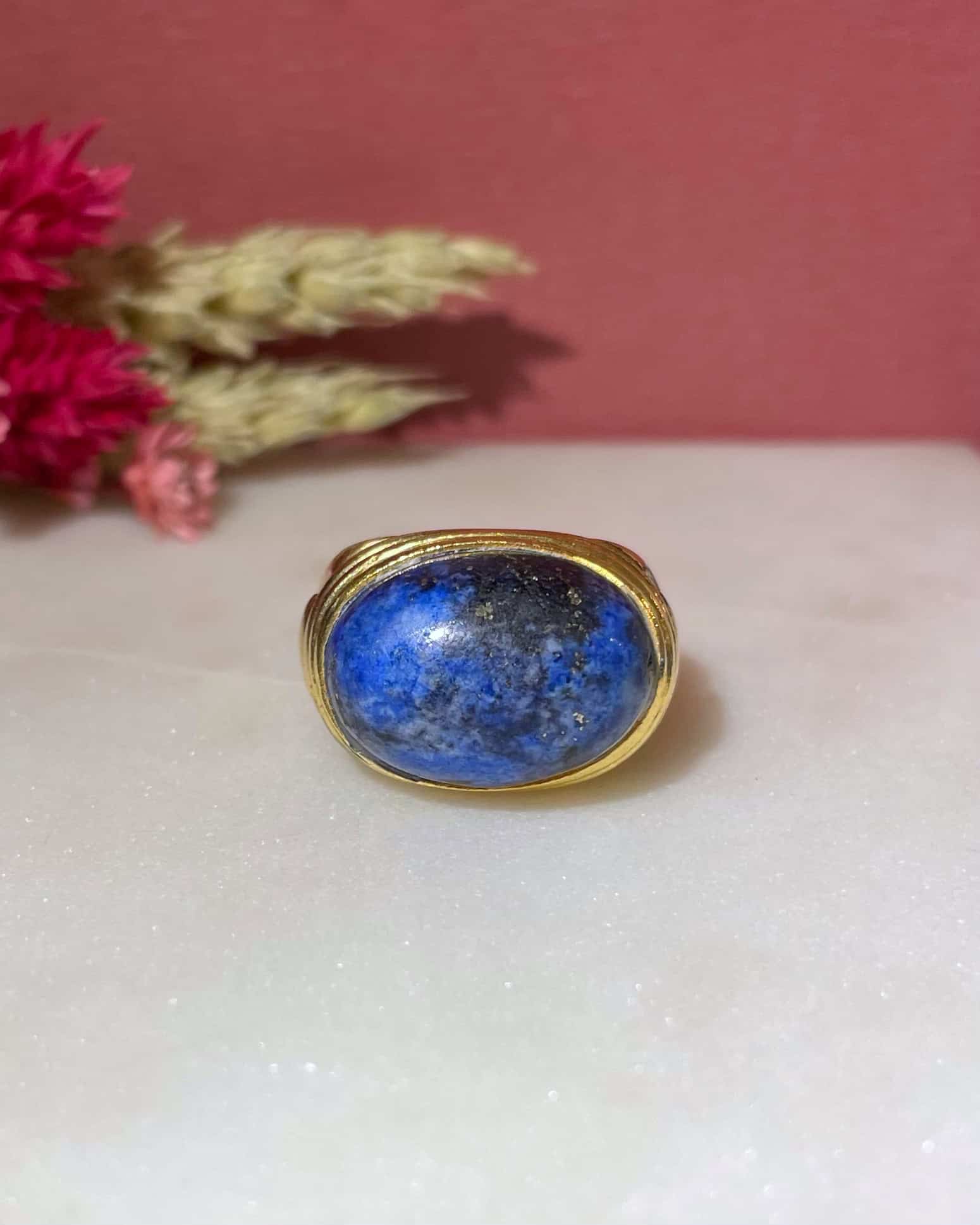 Bague Lapis-Lazuli 11,60 carat &amp; or "Molie"