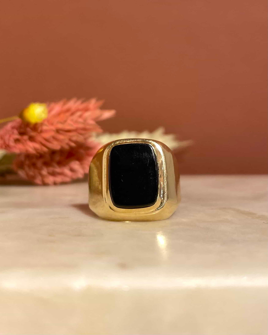 Bague Chevalière Onyx &quot;Yael&quot;