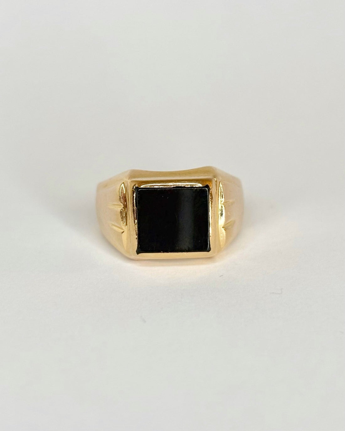 Chevalière Onyx &amp; Or 4,42g &quot;Loïs&quot; - Elliade Paris