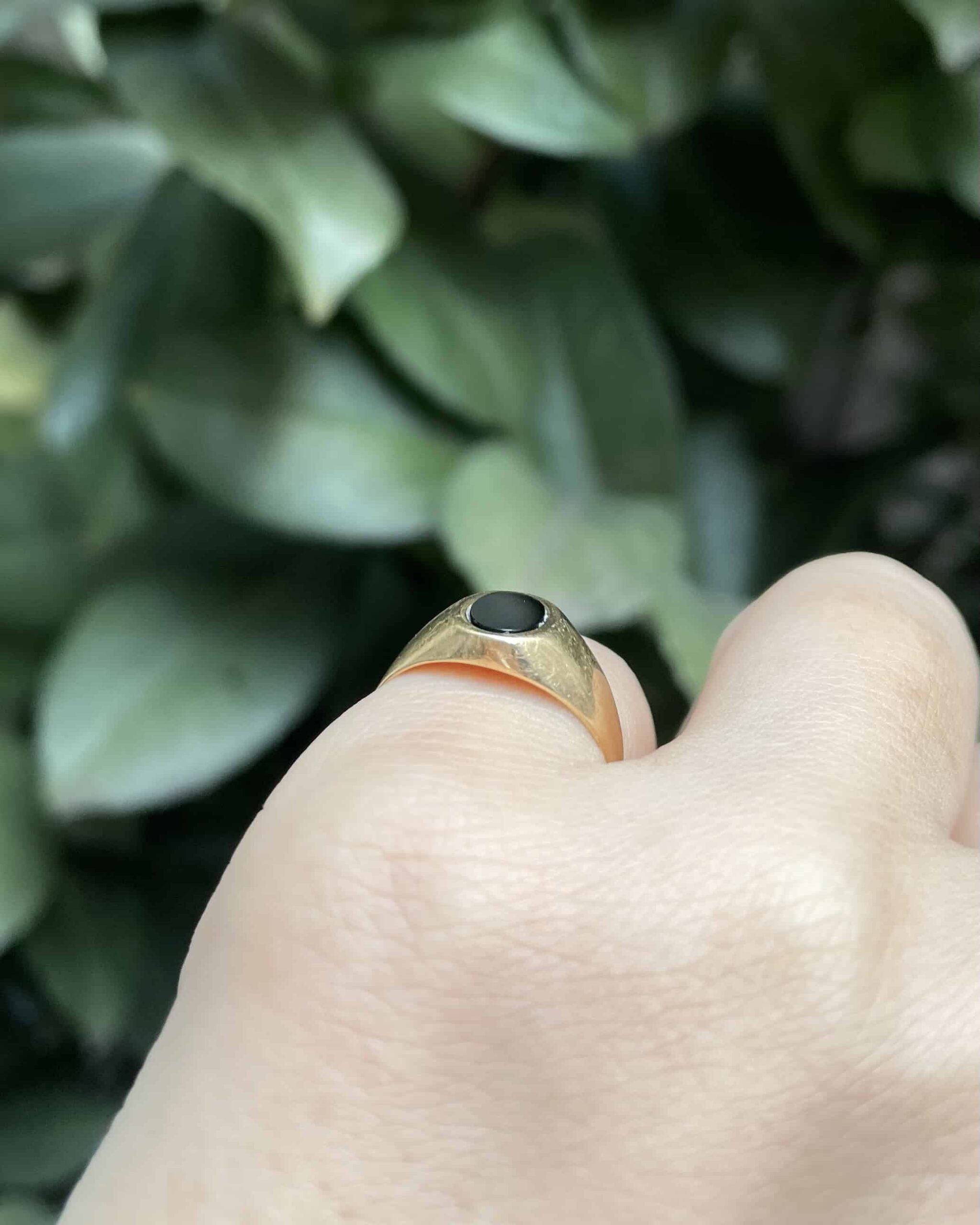 Chevalière vintage Onyx  &quot;Nally&quot;