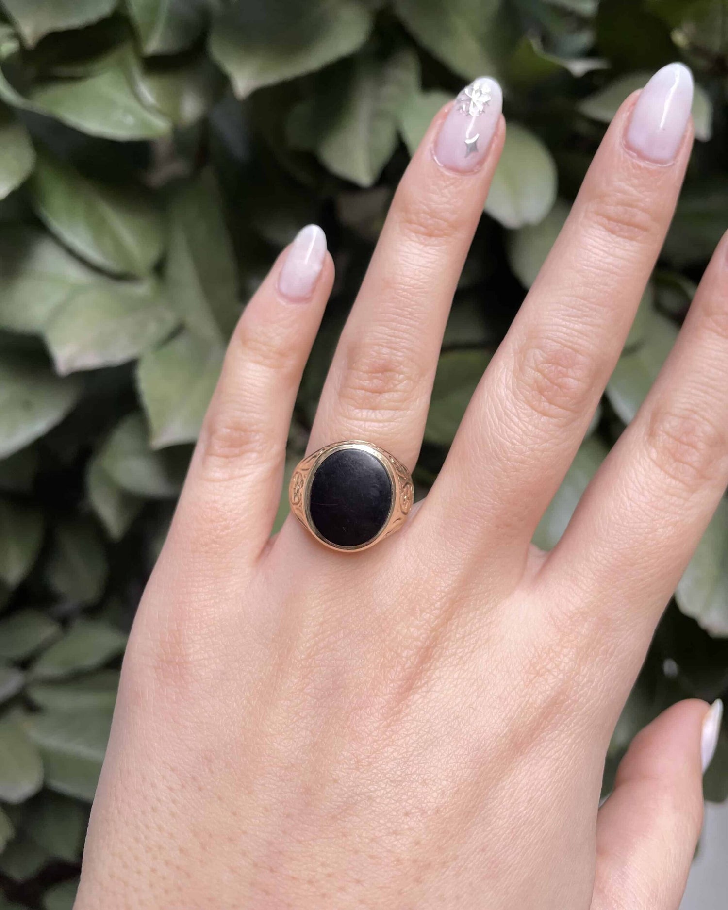 Chevalière Vintage Onyx  &quot;Miron&quot;