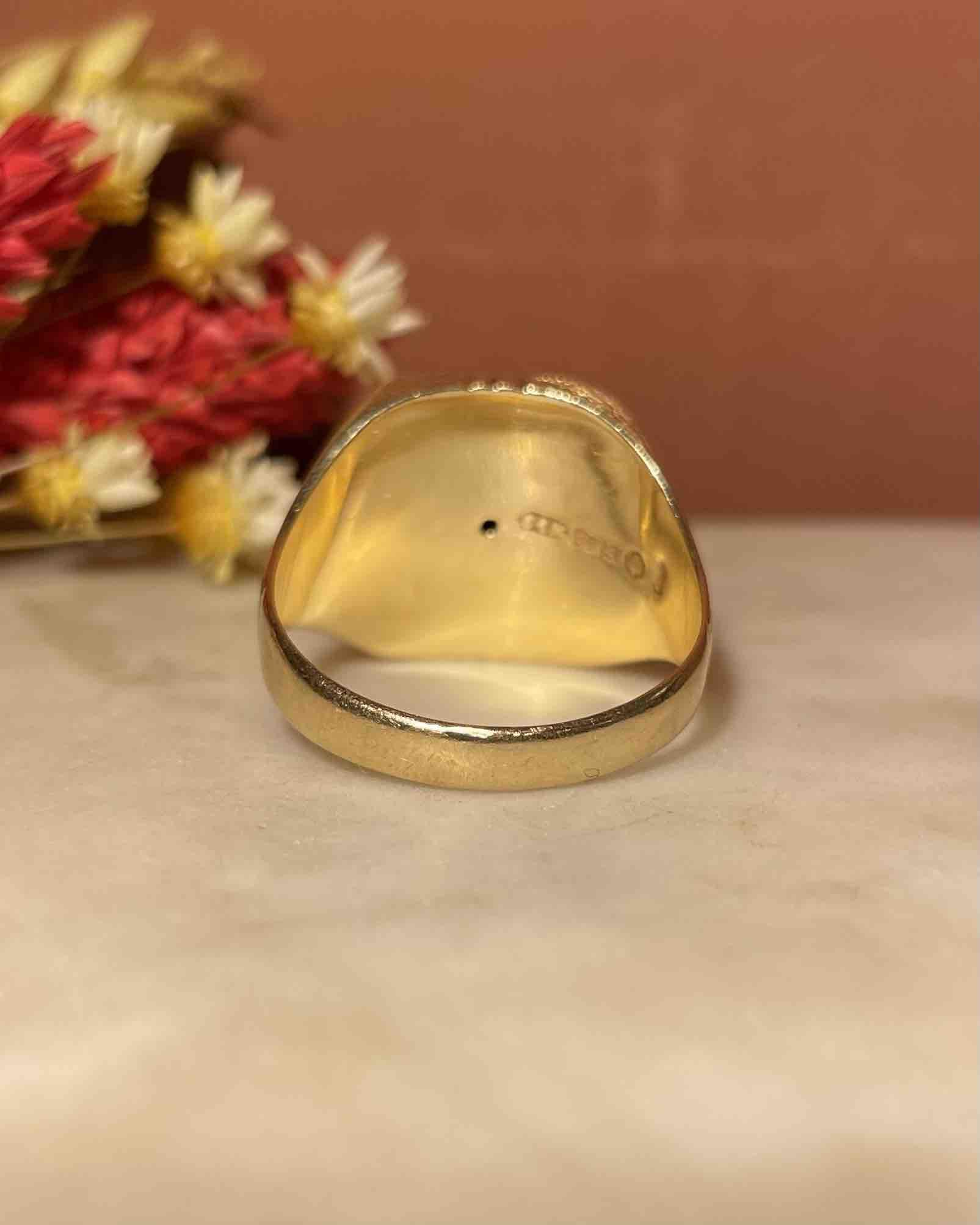Bague chevalière Onyx "Spencer"