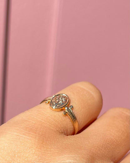 Chevalière Pinky Or 18 carats &quot;Gina&quot; - Elliade Paris