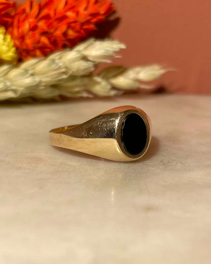Chevalière vintage Onyx  &quot;Lilith&quot;