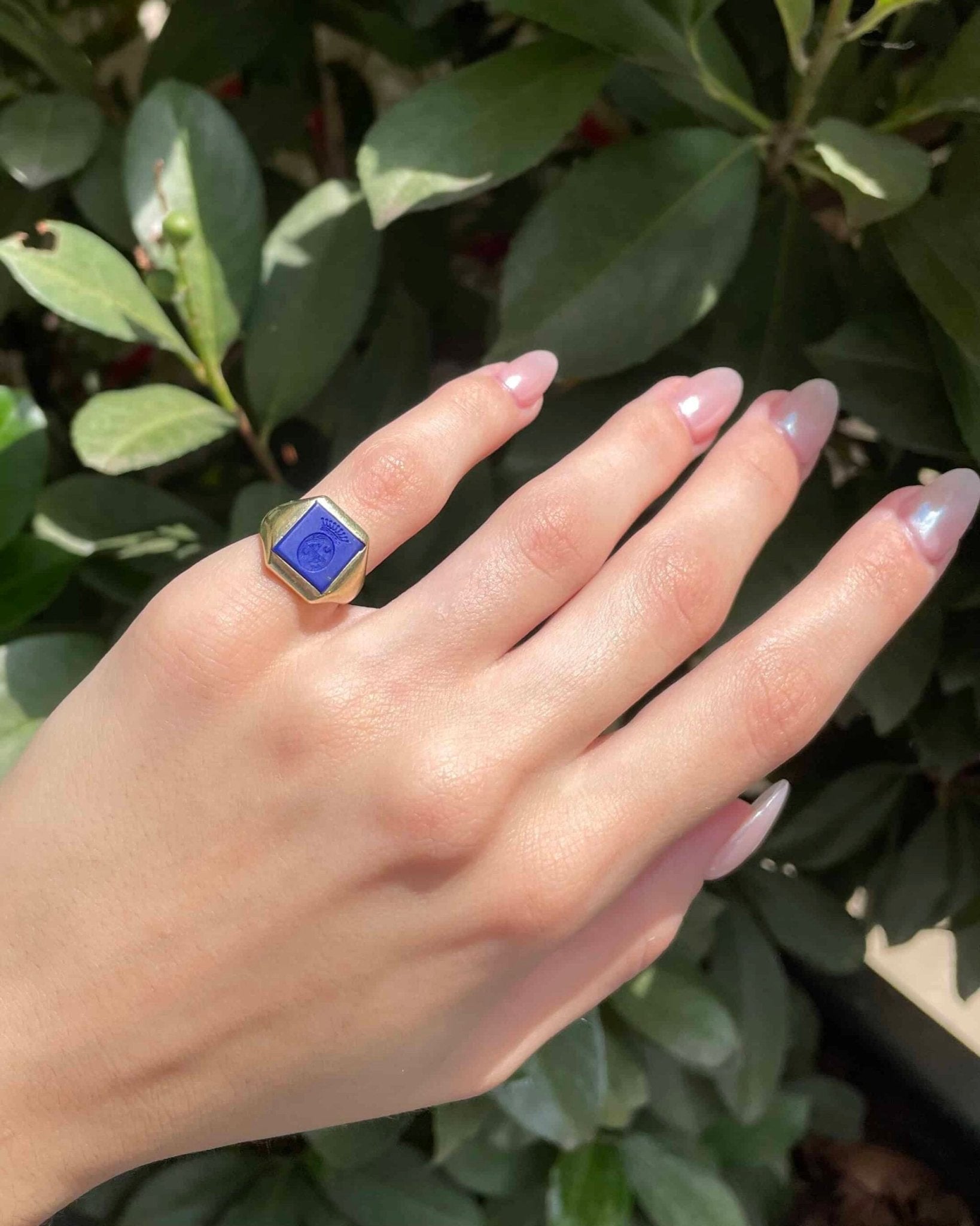 Chevalière Vintage Lapis - Lazuli "Eric" - Elliade Paris
