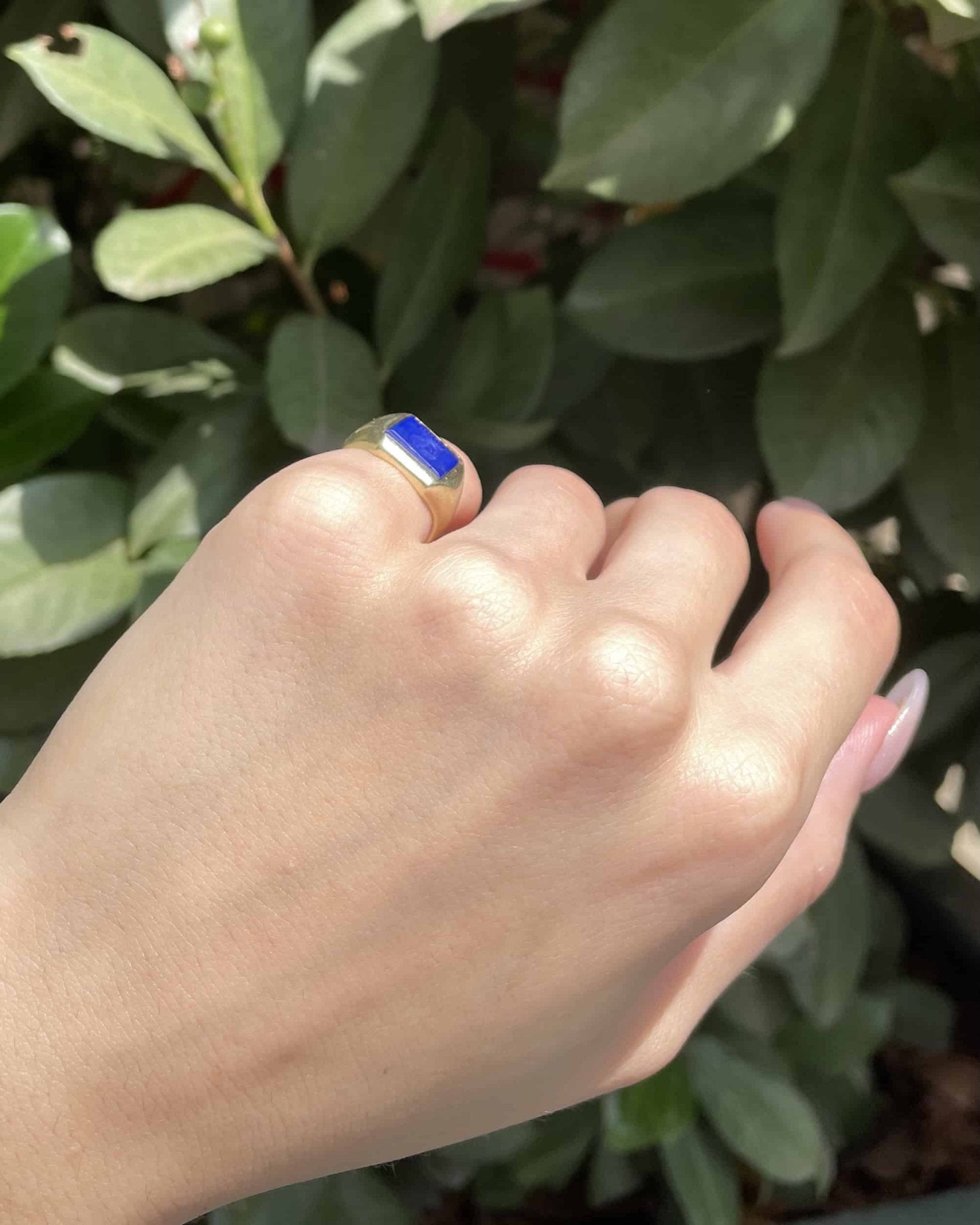 Chevalière Vintage Lapis - Lazuli "Eric" - Elliade Paris