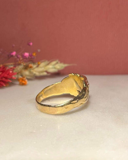 Chevalière Vintage Lion Diamant &quot;Timothee&quot; - Elliade Paris