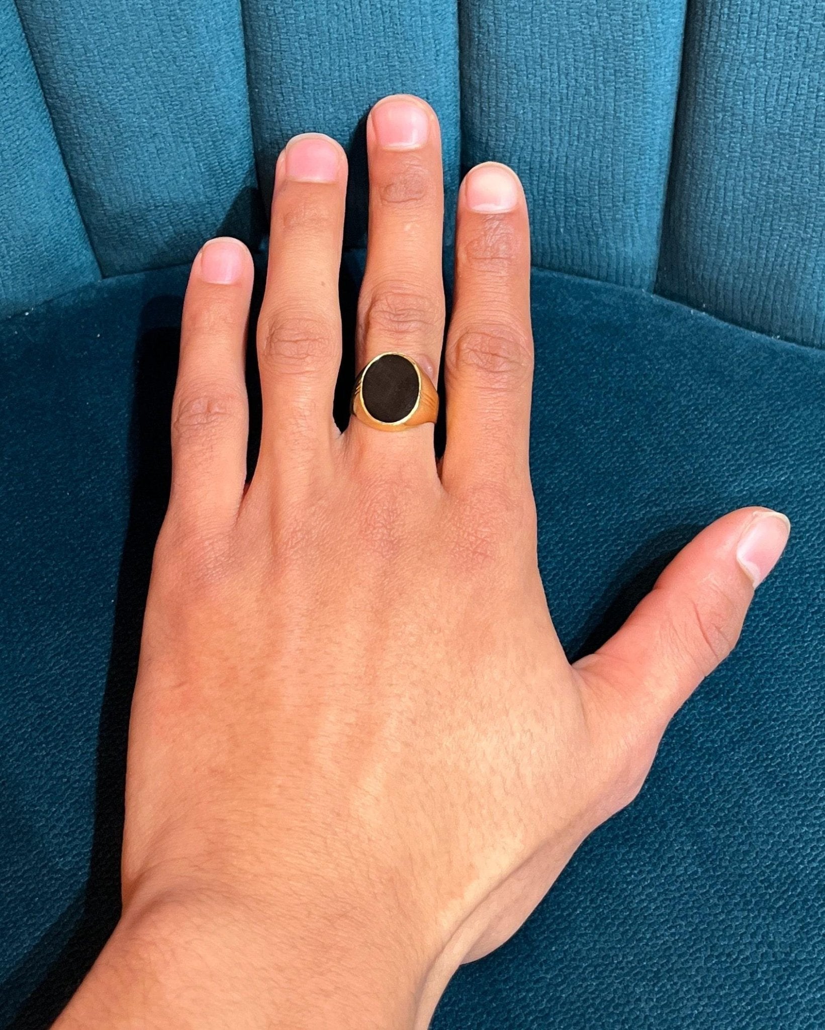 Chevalière vintage Onyx "Aimée" - Elliade Paris