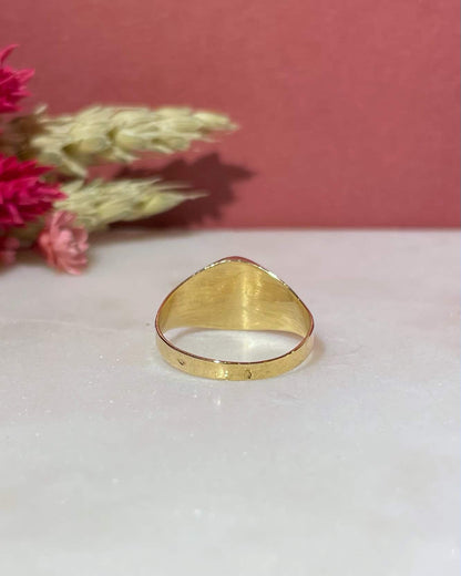 Chevalière vintage Onyx &quot;Nally&quot; - Elliade Paris