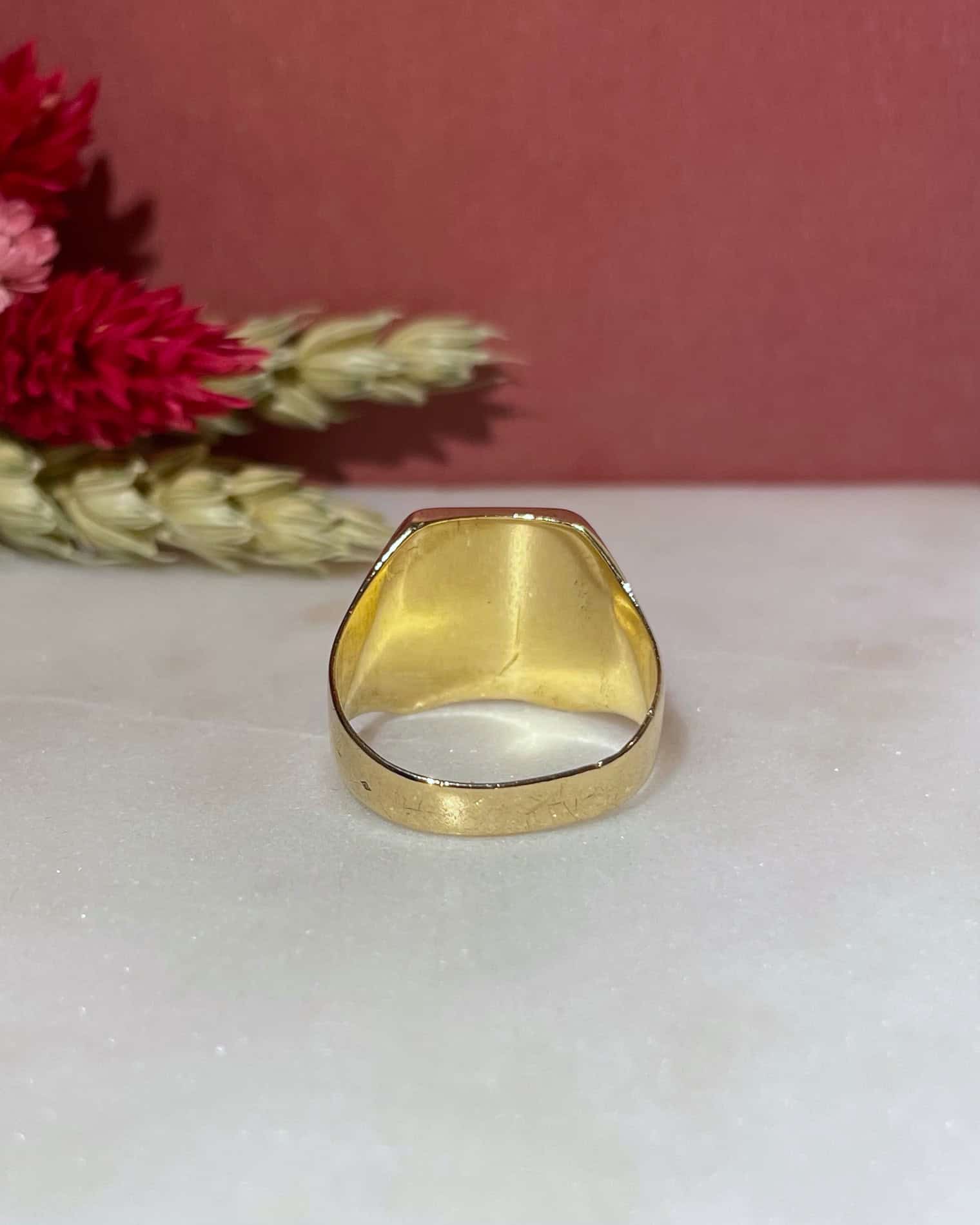 Chevalière Vintage Or 18 carats &quot;Shawna&quot; - Elliade Paris