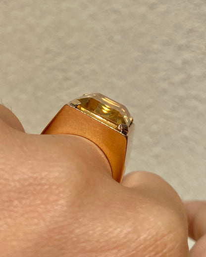 Chevalière Citrine 8.50 carats &quot;Ambreline&quot;