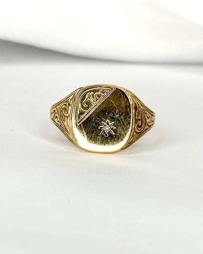 Bague Chevalière Diamant "Louis"