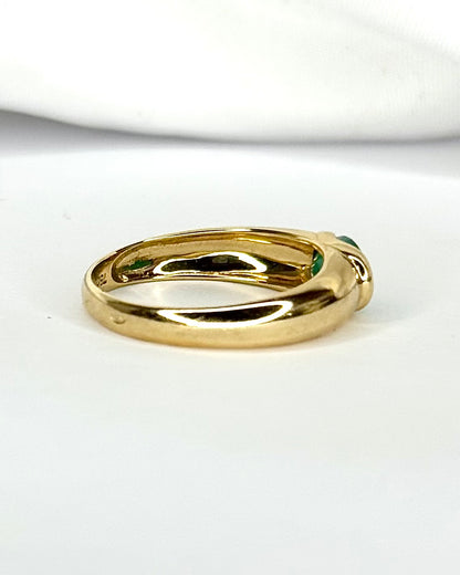 Bague Jonc Émeraude 0.74 carat "Elsa"