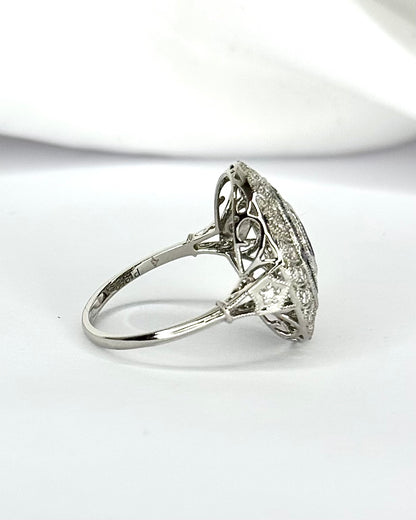 Bague Style Art-Déco Saphirs 1.78 carat &amp; Diamants 0.52 carat "Anéïa"
