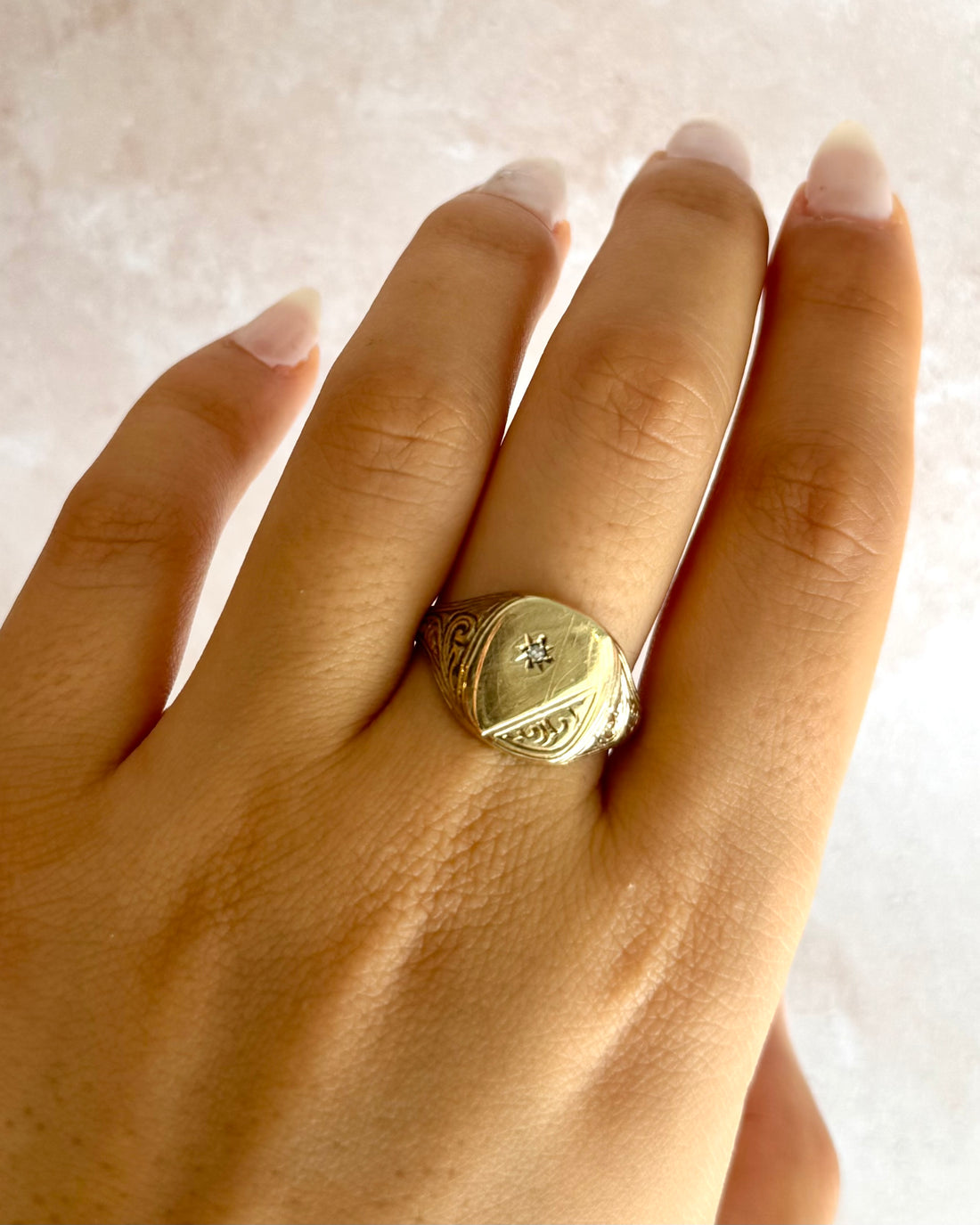 Bague Chevalière Diamant "Louis"