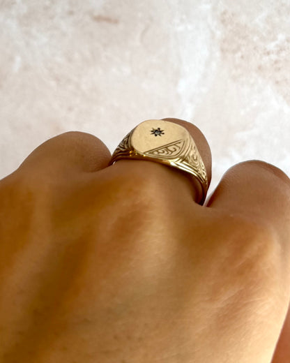 Bague Chevalière Diamant "Louis"