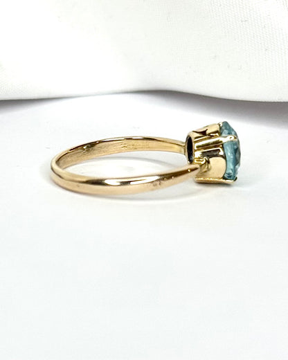Bague Solitaire Zircon Bleu 2.20 carats "Johan"