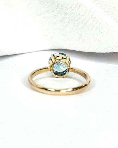Bague Solitaire Zircon Bleu 2.20 carats "Johan"