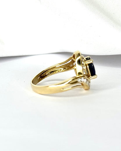 Bague Tourbillon Saphir 1 carat &amp; Diamants 0.44 carat "Morganne"
