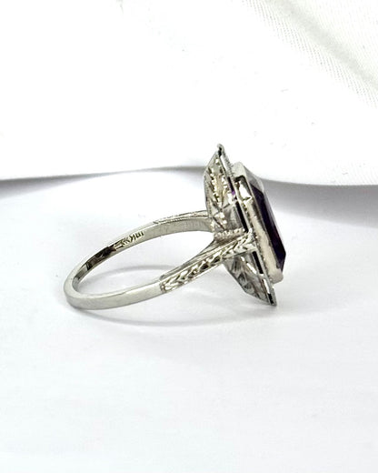 Art Deco Amethyst 4.30 Carat Ring "Kim"