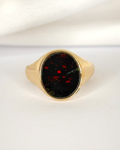 Bague Chevalière Jaspe Sanguin "Marien"