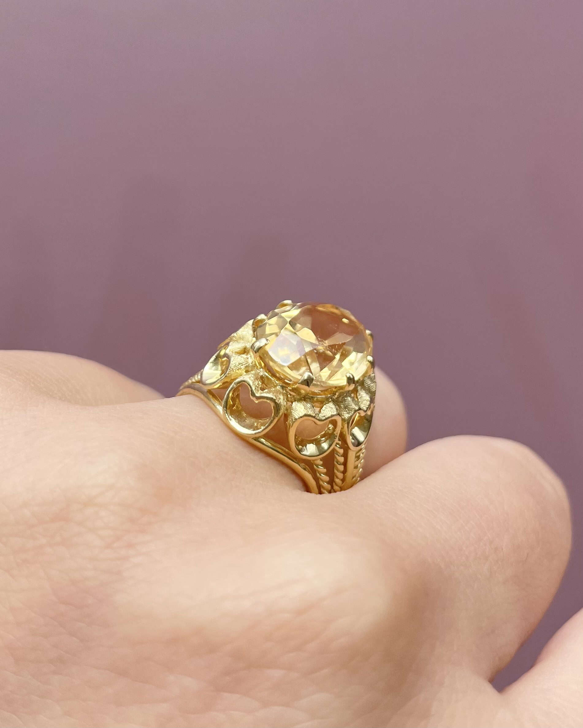 5.50 carat Citrine Cocktail Ring "Garance"