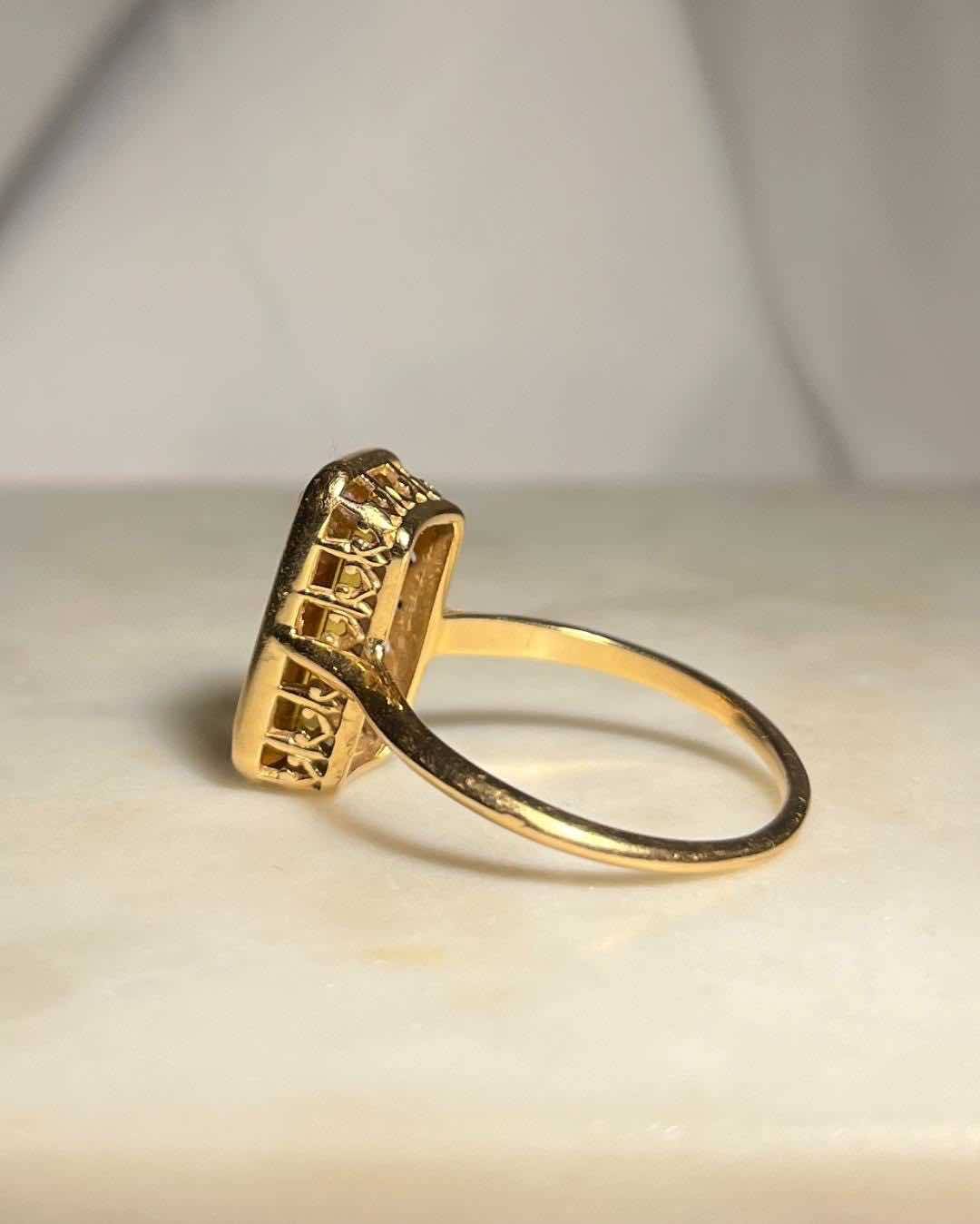 Bague cocktail citrine "Margot"
