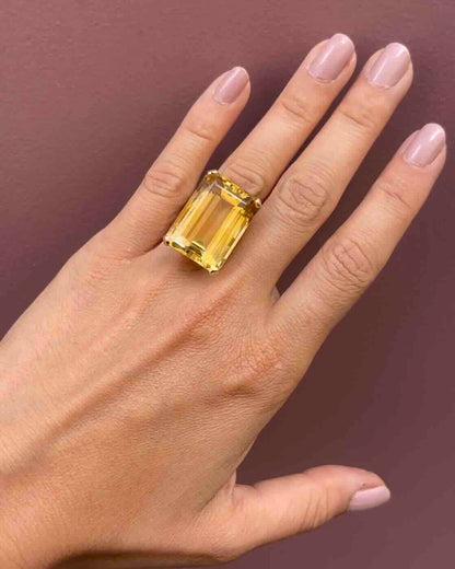 34 Carat Citrine Cocktail Ring &quot;Hélia&quot;