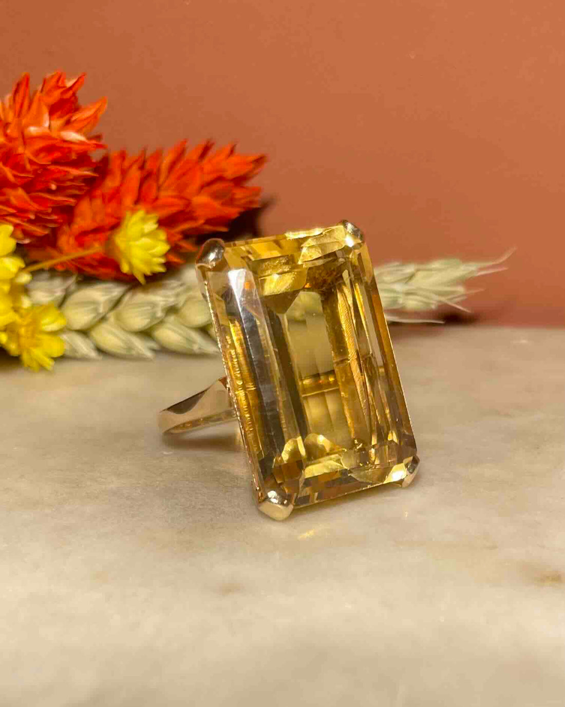 Bague Cocktail Citrine 34 Carats &quot;Hélia&quot;