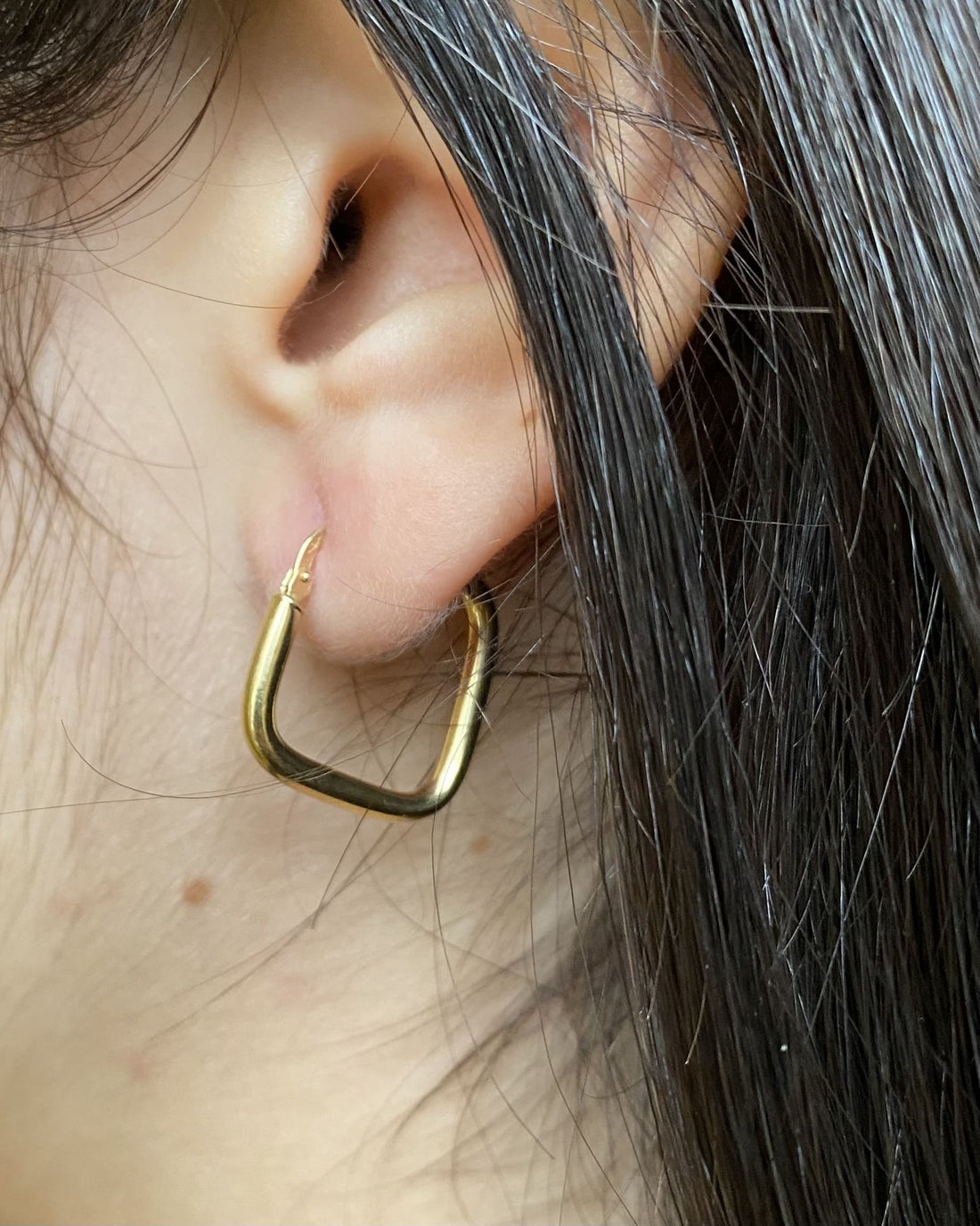 Pendientes de aro vintage dorados "Cleah"