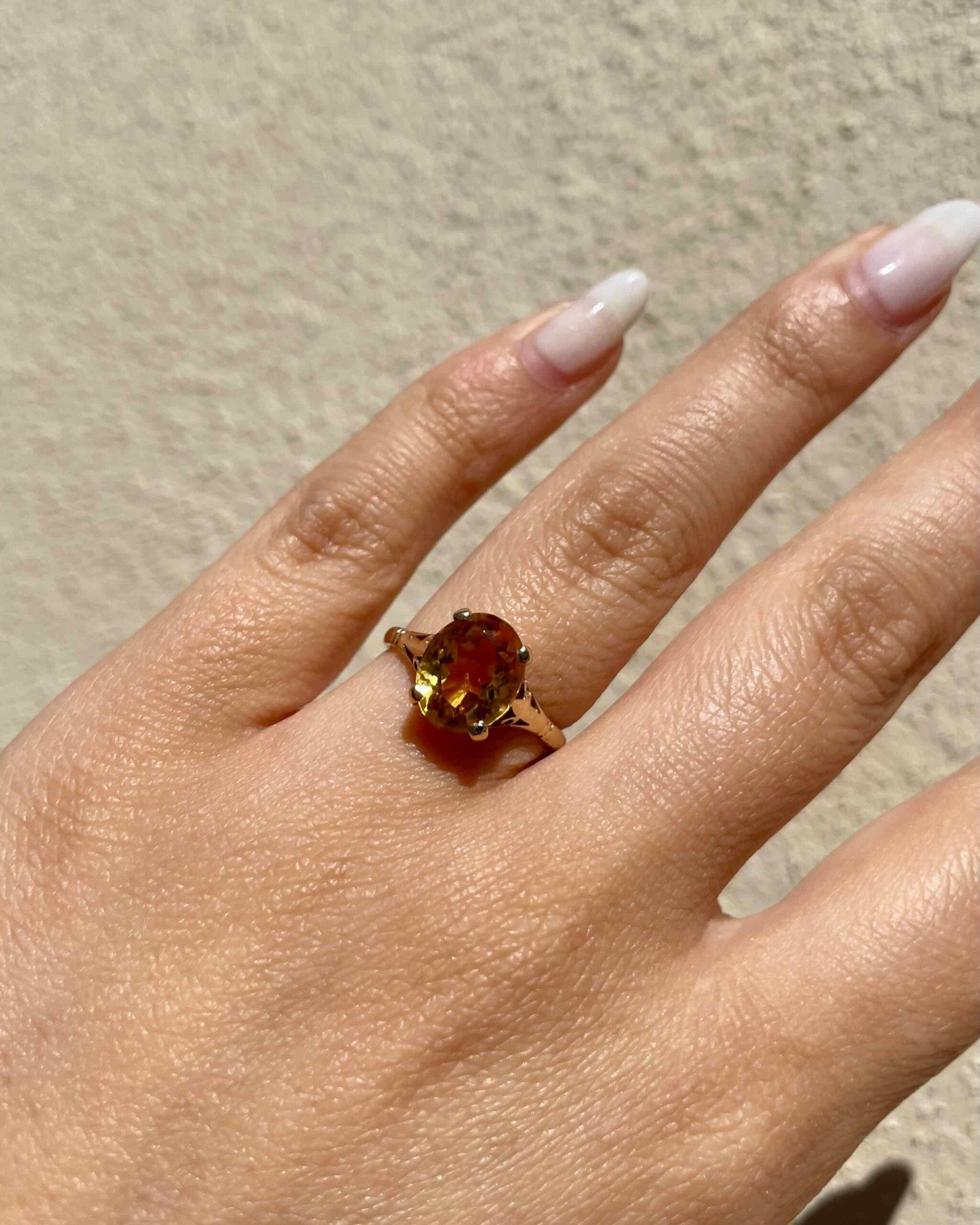 Anillo de cóctel de citrino de 2,20 quilates «Denise»