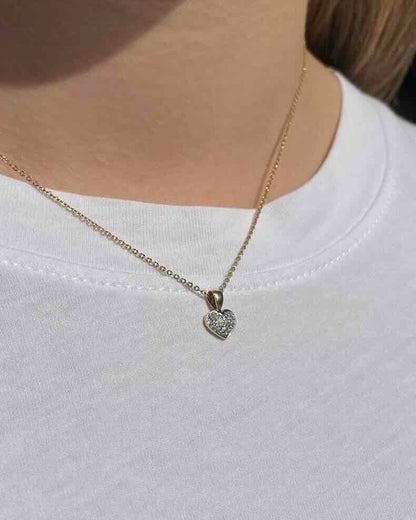 Pendentif coeur Diamants vintage &quot;Téhoma&quot;