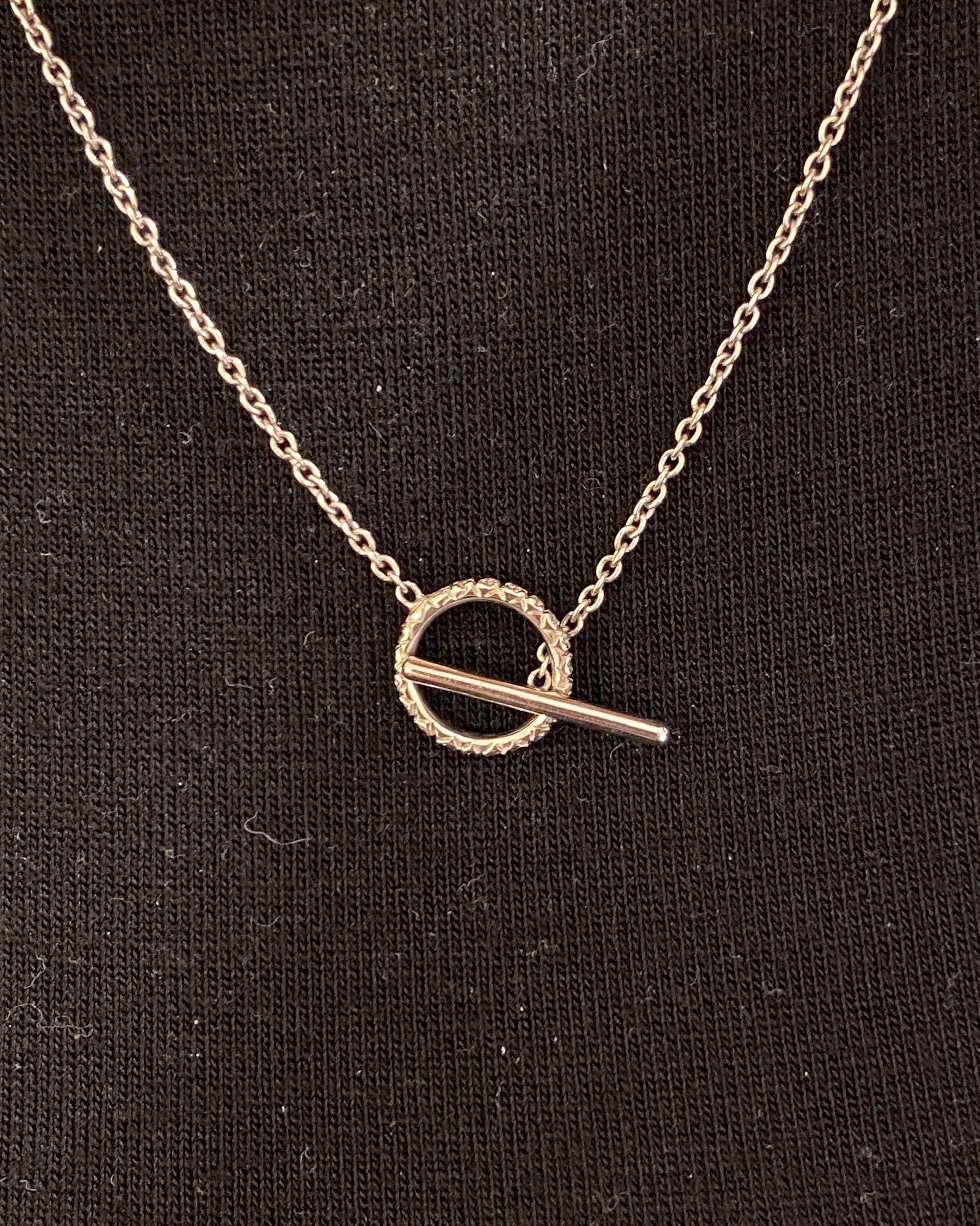 Collier 20 Diamants &amp; Or Gris 4.81 g &quot;Evola&quot; - Elliade Paris