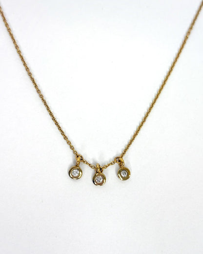 Collier 3 Diamants &quot;Émilie&quot; - Elliade Paris