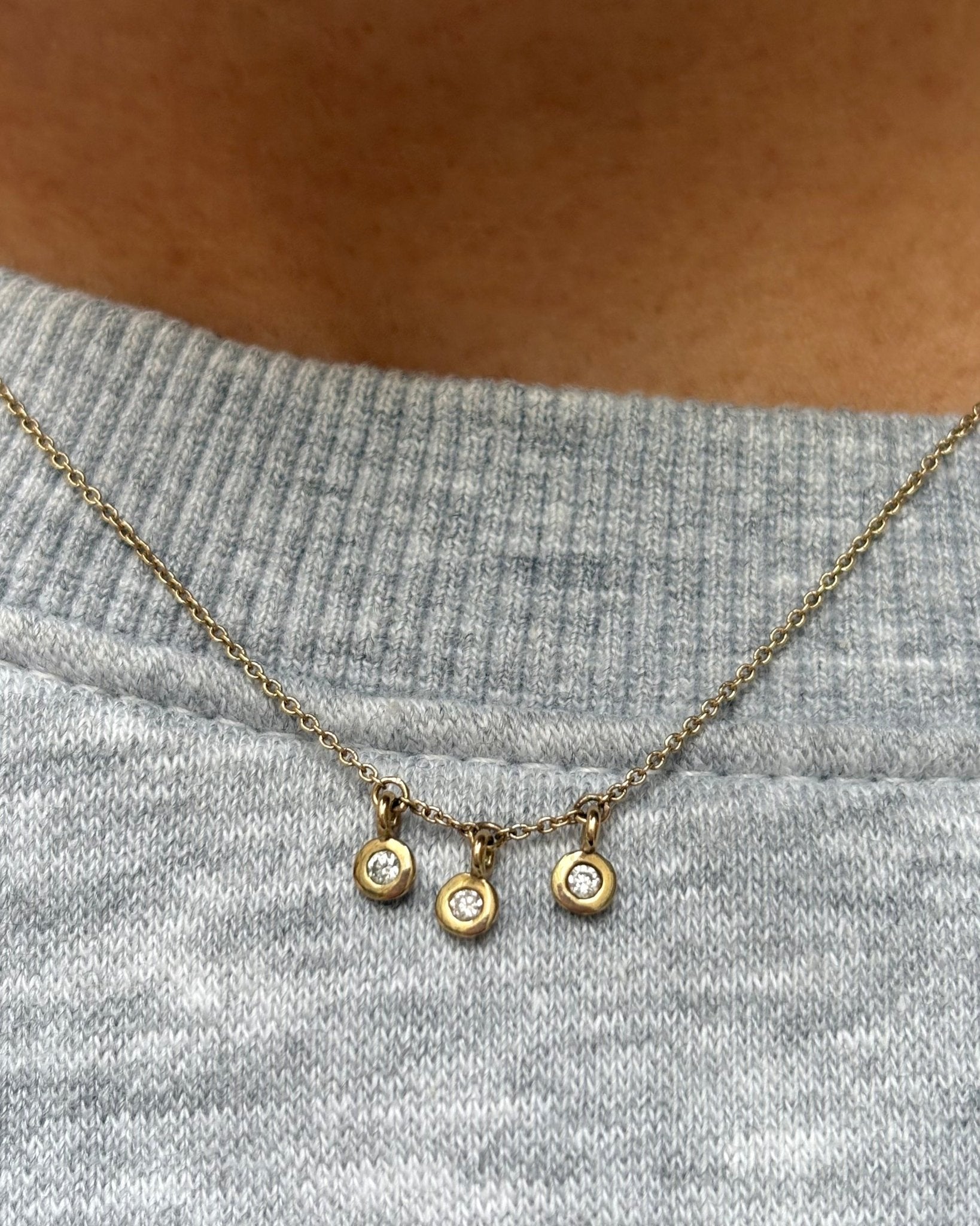 Collier 3 Diamants "Émilie" - Elliade Paris