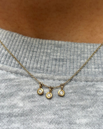 Collier 3 Diamants &quot;Émilie&quot; - Elliade Paris