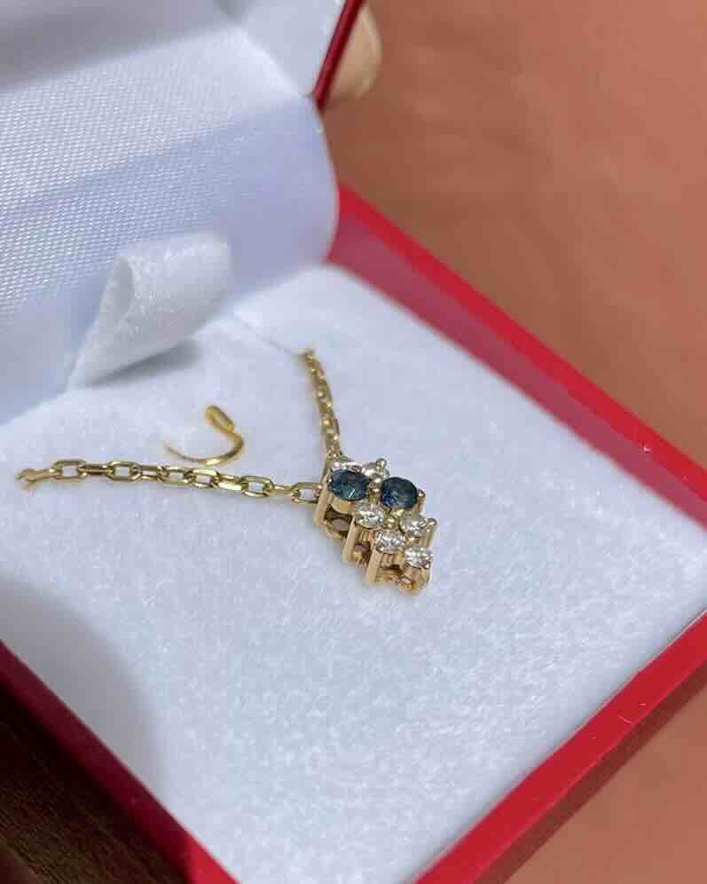 Collar de zafiros y diamantes "Isolda"