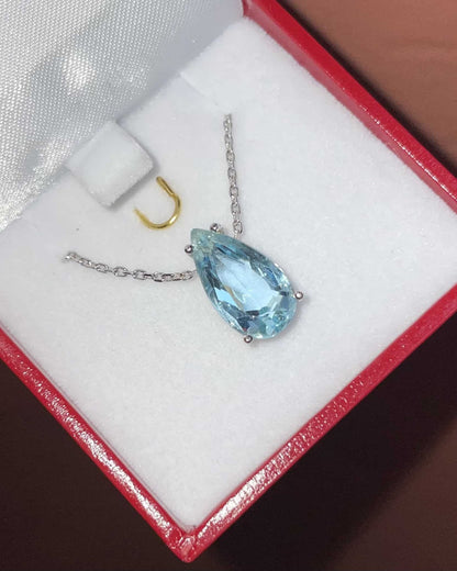 Collier Aigue - Marine 3 Carats &quot;Mariana&quot; - Elliade Paris