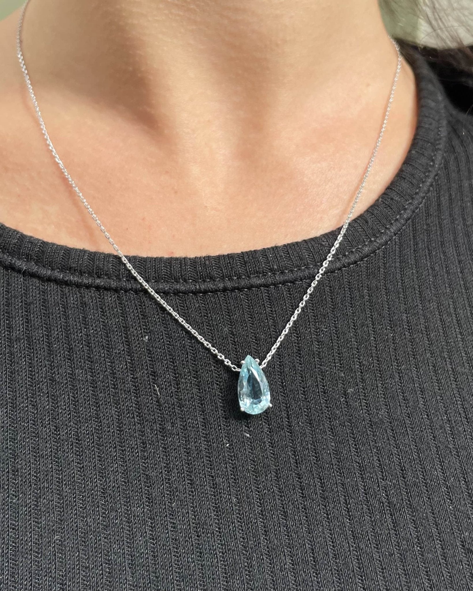Collier Aigue - Marine 3 Carats "Mariana" - Elliade Paris