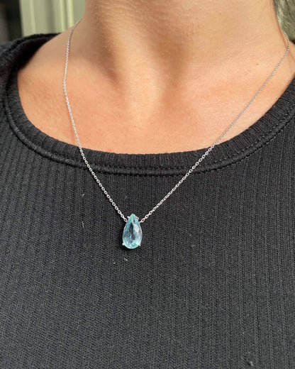 Collier Aigue - Marine 3 Carats &quot;Mariana&quot; - Elliade Paris