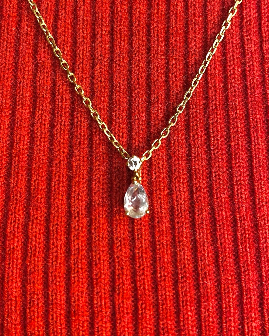 Collier Aigue - Marine &amp; Diamant "Alice" - Elliade Paris