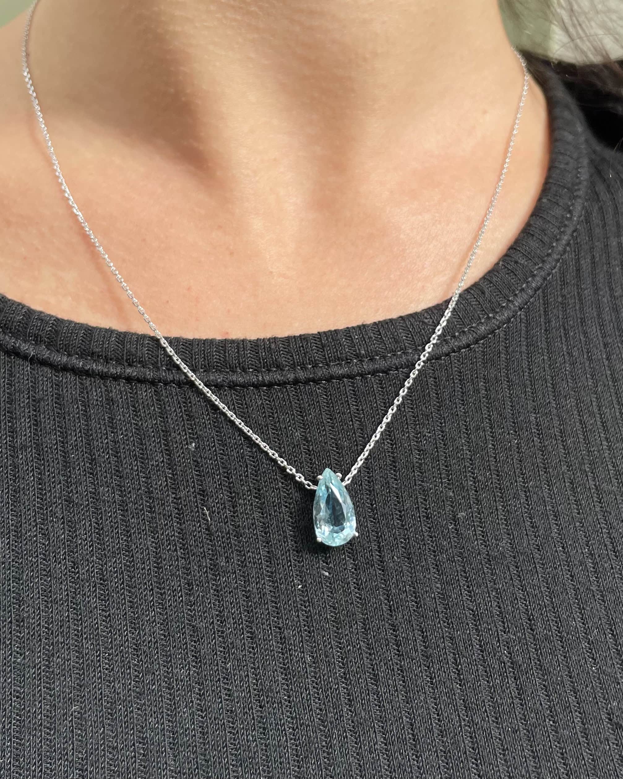 3 Carat Aquamarine Necklace &quot;Mariana&quot;