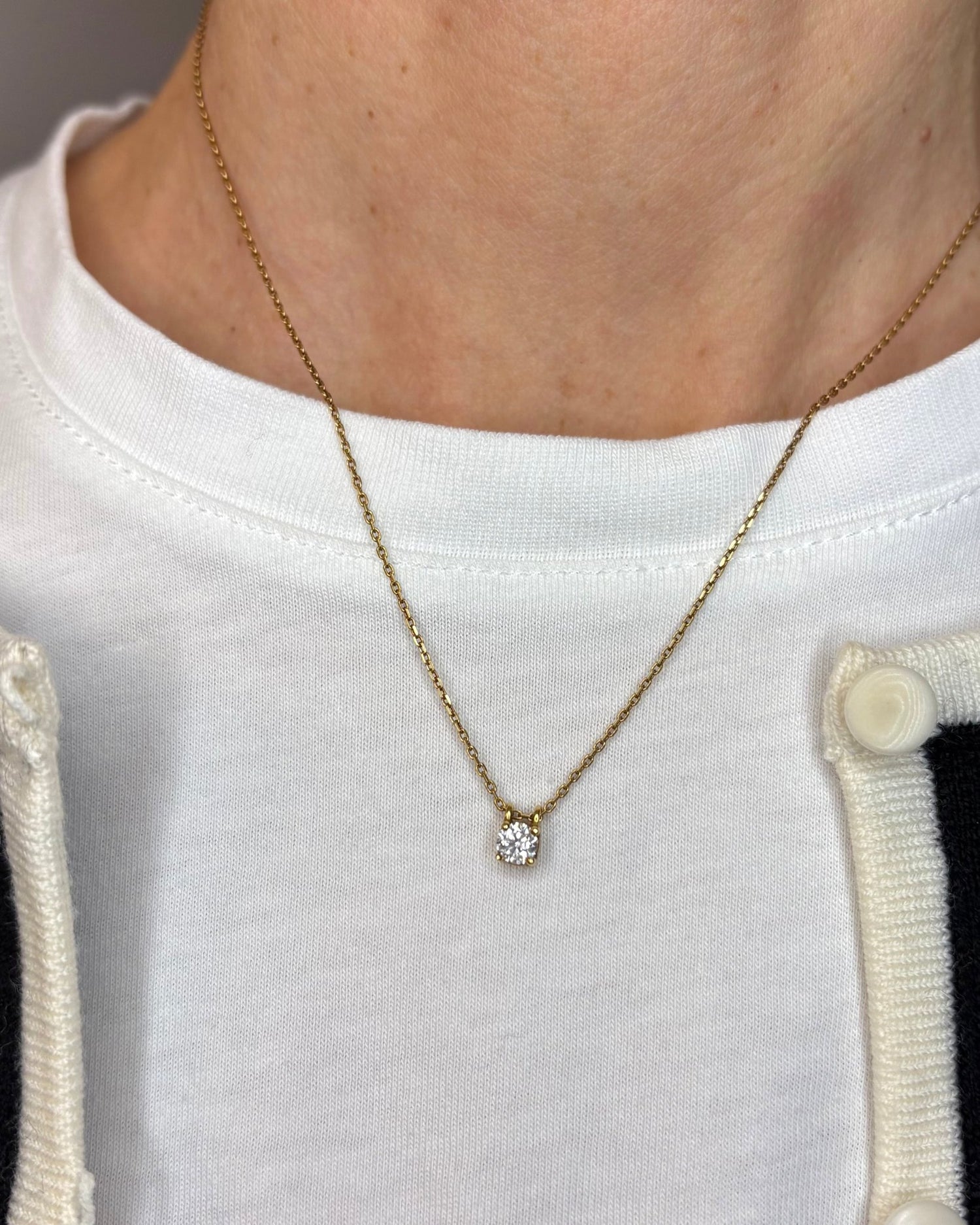 Collier Diamant 0.30 carat &quot;Amanda&quot; - Elliade Paris