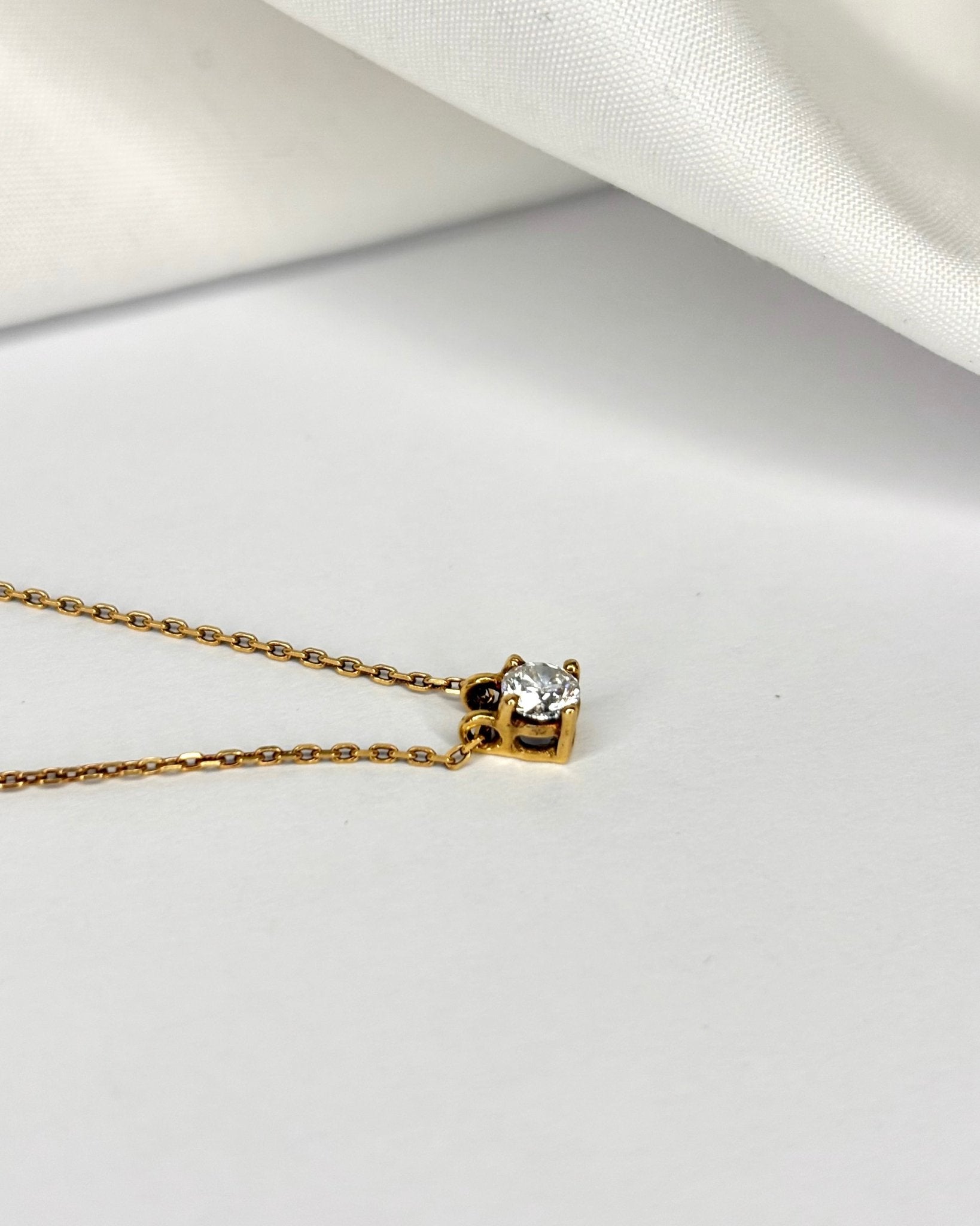 Collier Diamant 0.30 carat &quot;Amanda&quot; - Elliade Paris