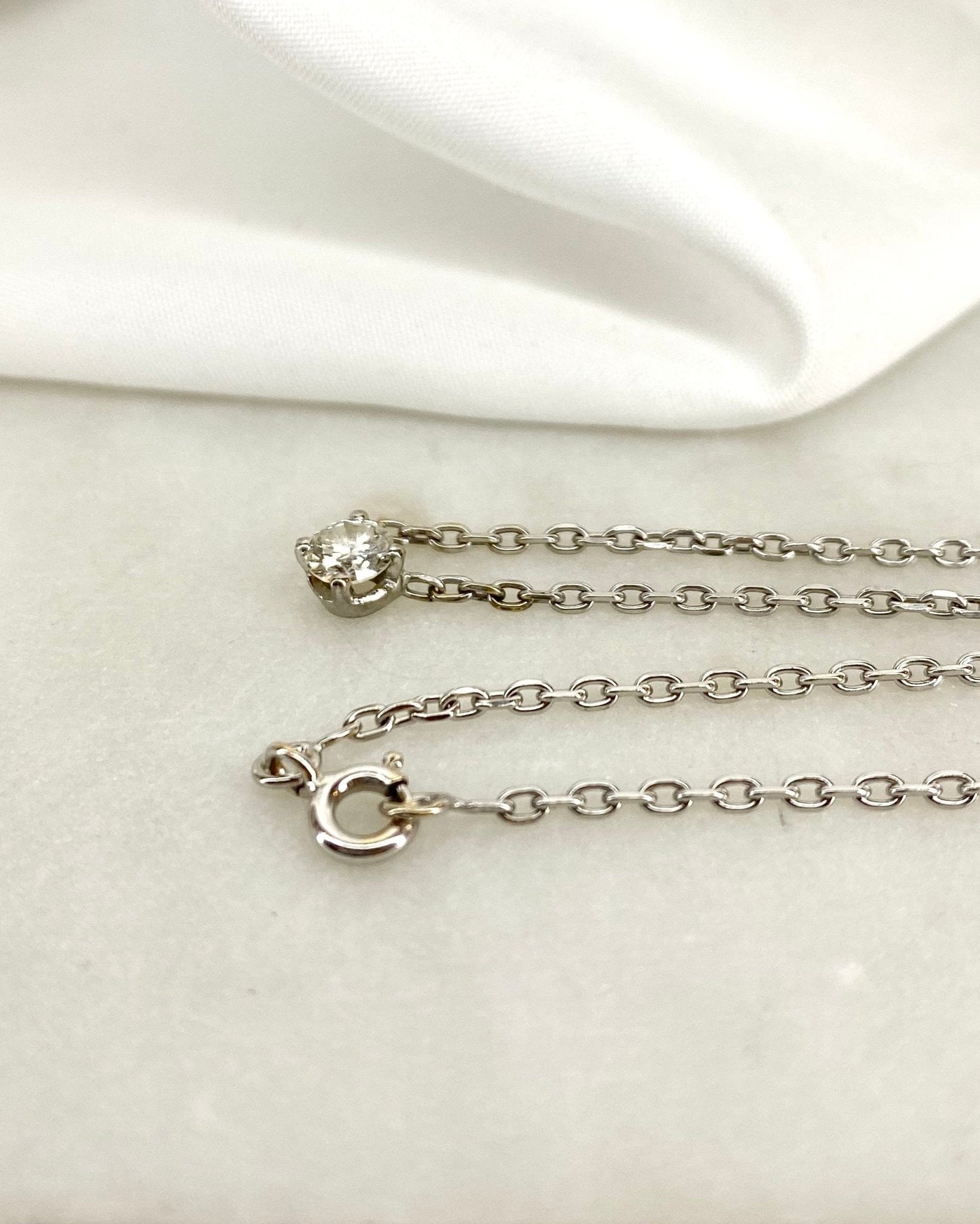 Collier Diamant 0.36 carat &amp; or 4.39 g "Maïwenn" - Elliade Paris