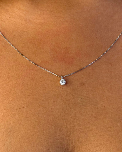 Collier Diamant 0.42 carat &amp; or gris 2.39g "Jessica" - Elliade Paris