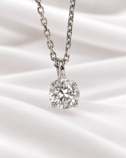 Collier Diamant 0.42 carat &amp; or gris 2.39g "Jessica" - Elliade Paris