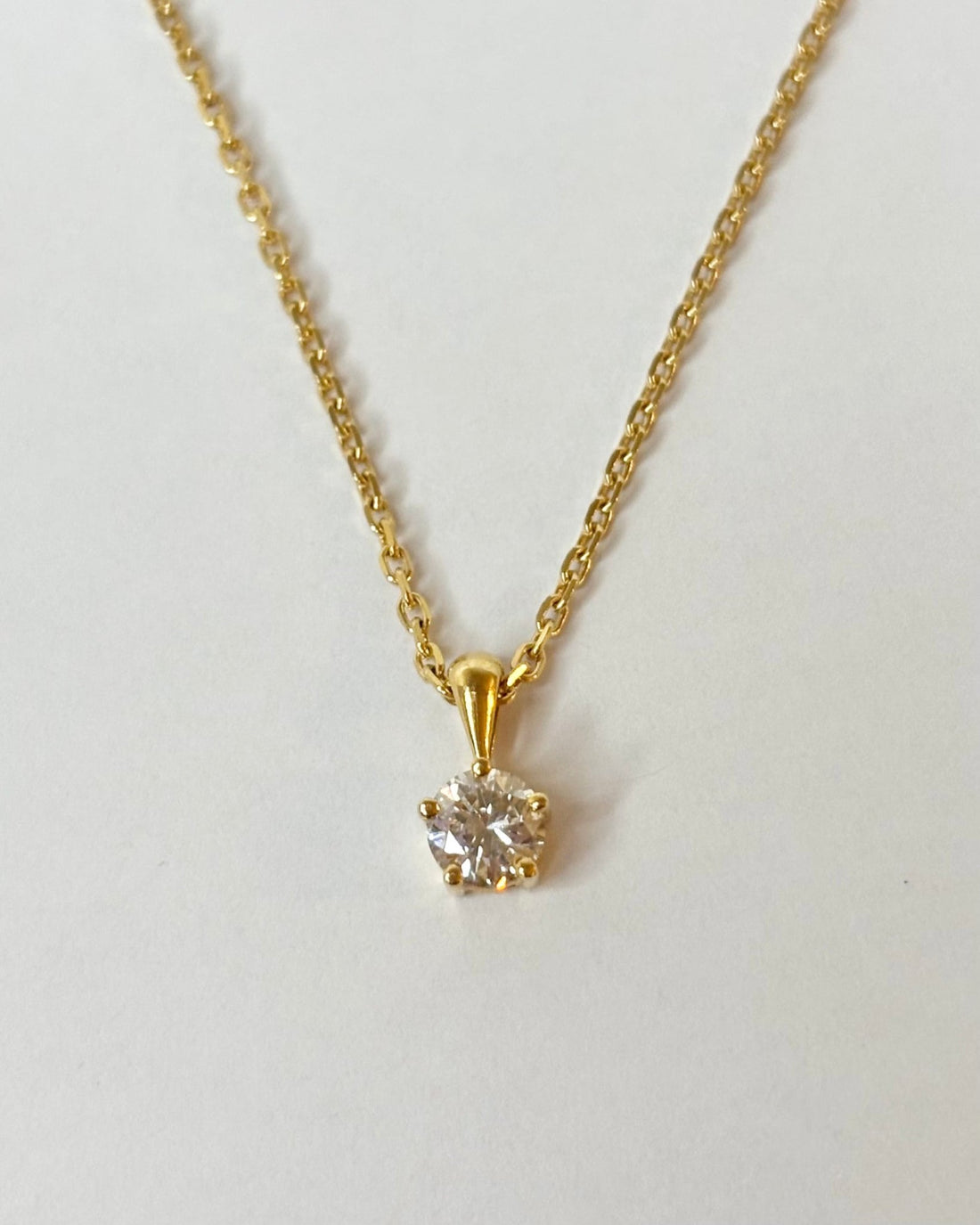 Collier Diamant Brillant 0.38 carat &quot;Inès&quot; - Elliade Paris
